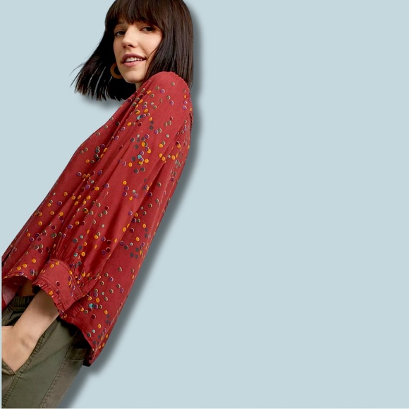 Anthropologie MAEVE Aldan Button Down Shirt Sz. Medium - Picture 3 of 8